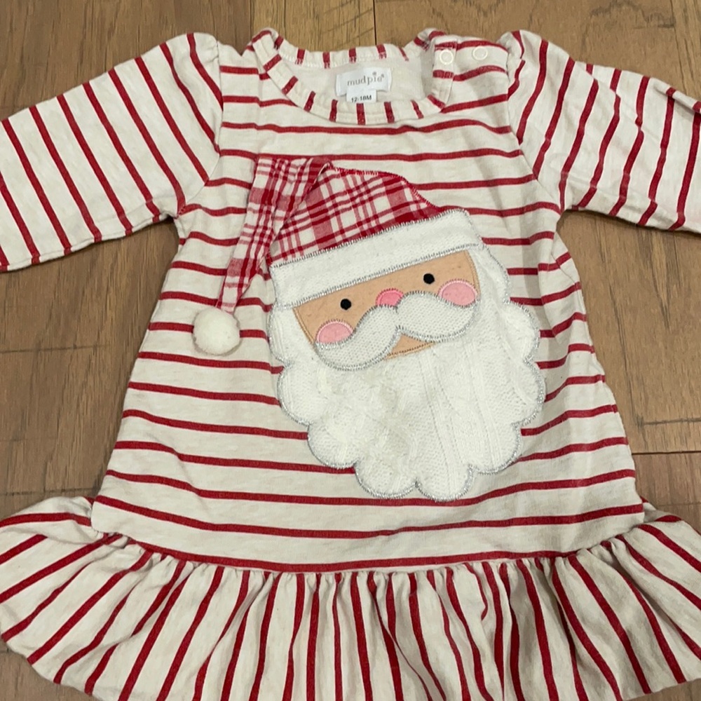 Mudpie Santa dress 12-18 months